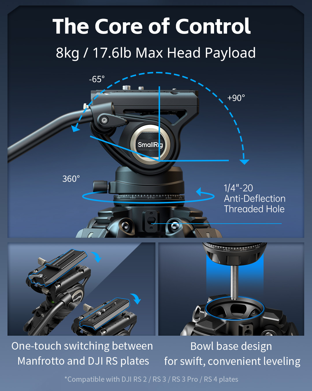 SmallRig AD-50 Max Video Carbon Fiber Tripod 5201