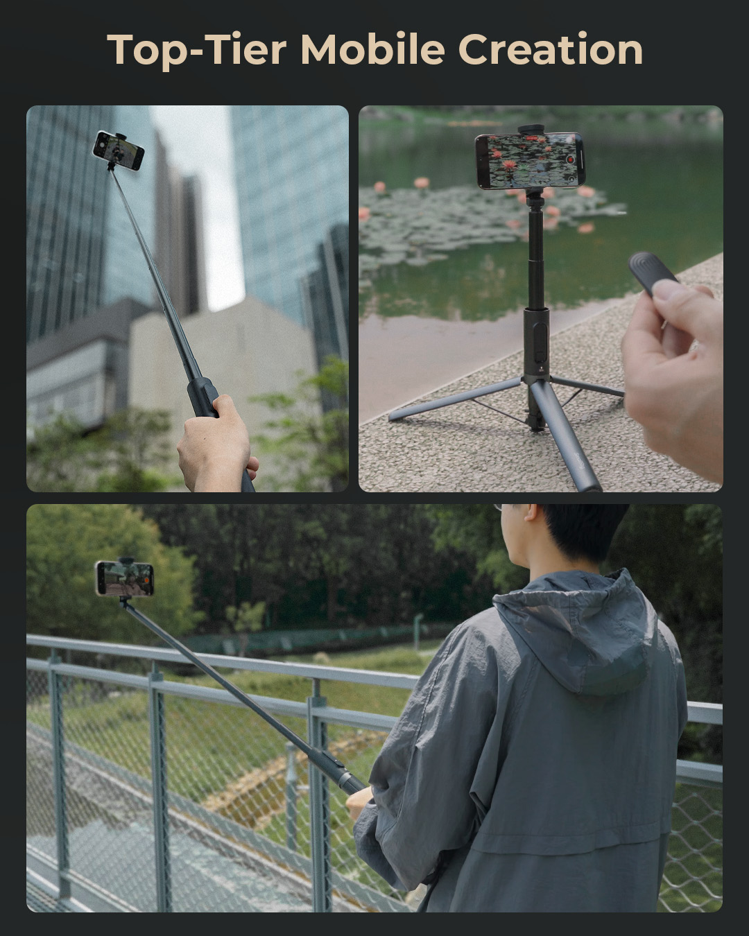 SmallRig ST30 Lite One-Touch Deploy Selfie Stick Tripod 5291