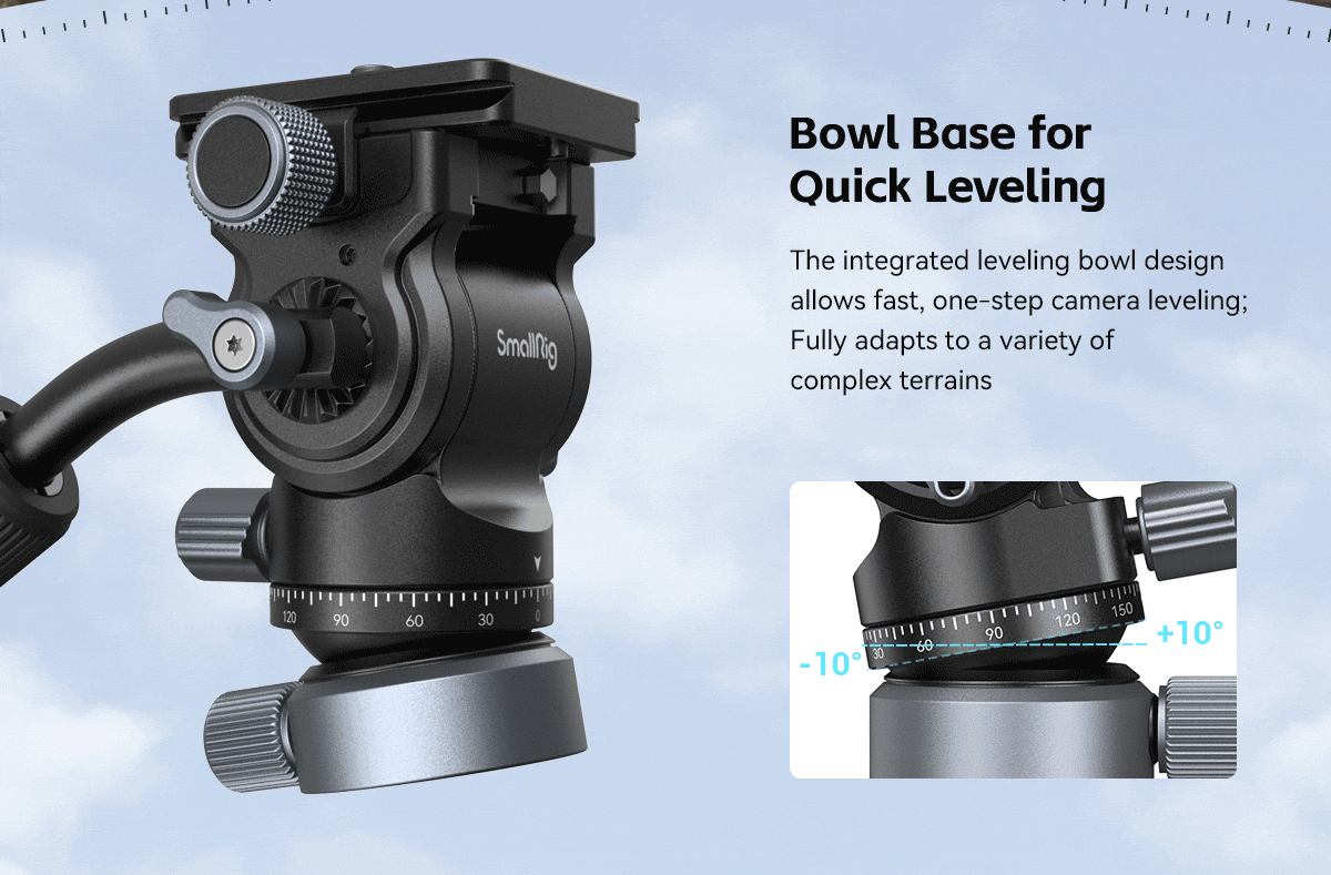 SmallRig CH20 Video Head with Leveling Base 4170B